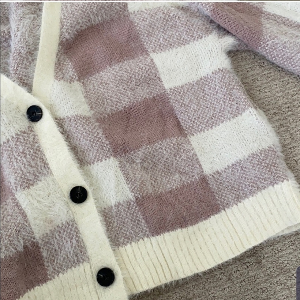 Oversized check sweater